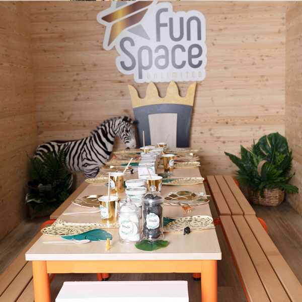 Table anniversaire salle privatisée Fun Space
